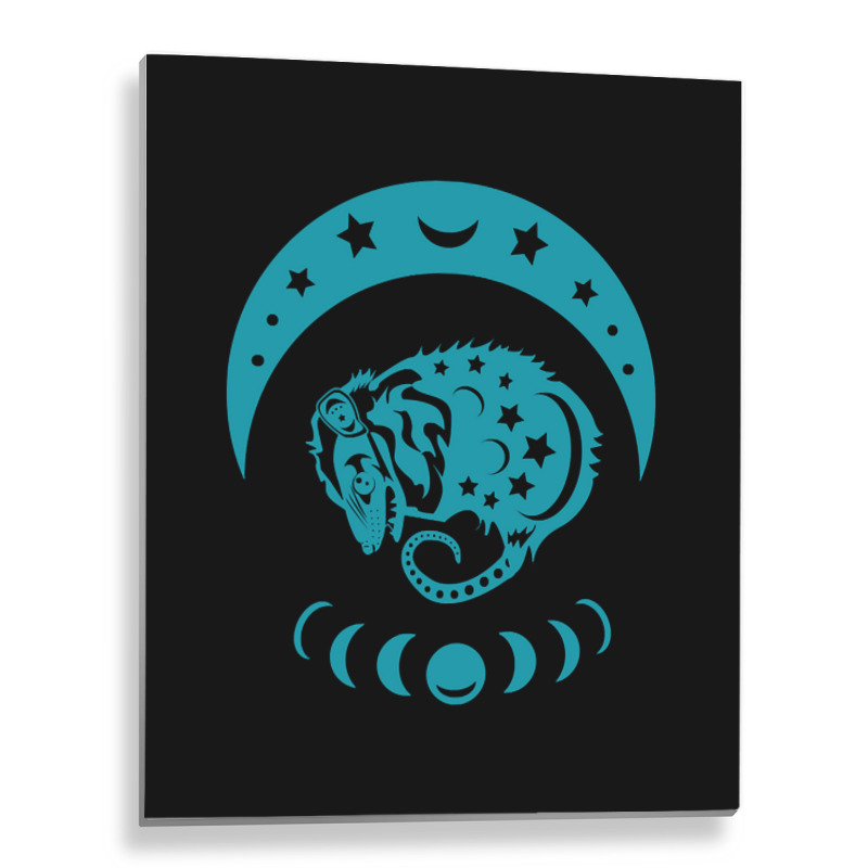 Hot Trend Teal And Pink Possum Metal Print Vertical | Artistshot