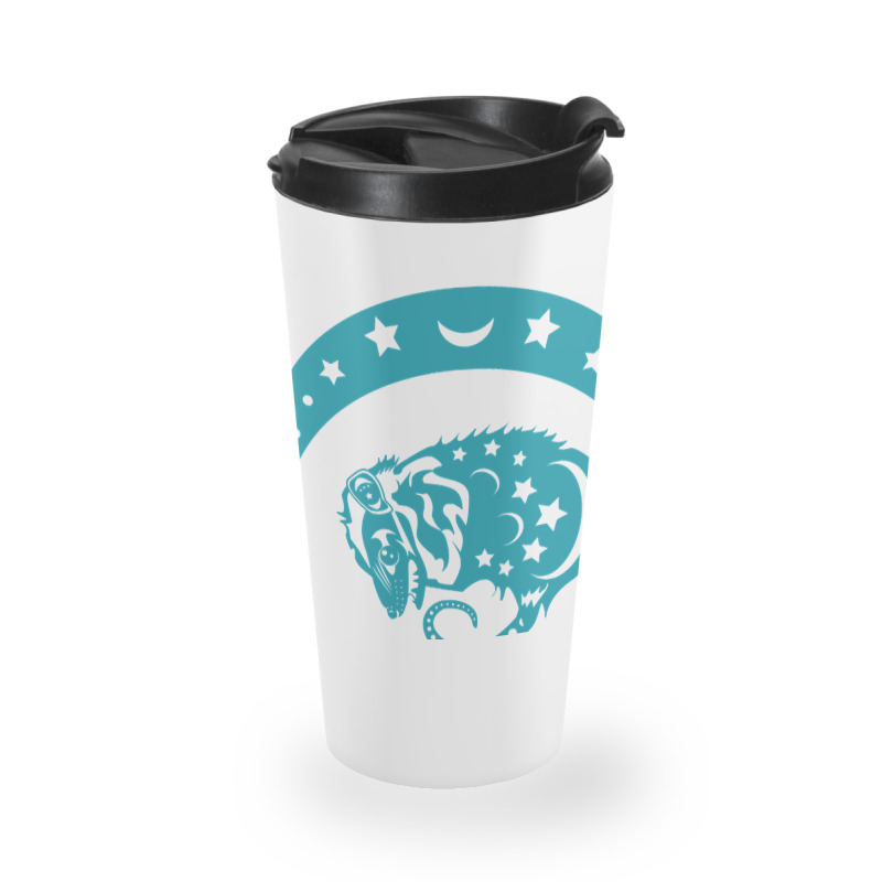 Hot Trend Teal And Pink Possum Travel Mug | Artistshot