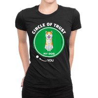 Trending Akita Inu Circle Of Trust Pet Dog Dad Mom Ladies Fitted T-shirt | Artistshot