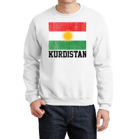 Kurdistan Faded Vintage Style Flag Design Gift Crewneck Sweatshirt | Artistshot