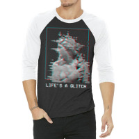 Limited Edition Life's A Glitch Vaporwave 80s 90s Aesthetic Greek Stat 3/4 Sleeve Shirt | Artistshot