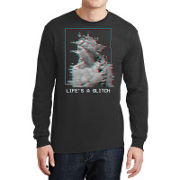 Limited Edition Life's A Glitch Vaporwave 80s 90s Aesthetic Greek Stat Long Sleeve Shirts | Artistshot