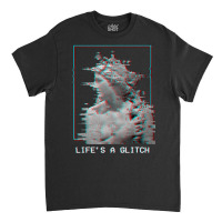 Limited Edition Life's A Glitch Vaporwave 80s 90s Aesthetic Greek Stat Classic T-shirt | Artistshot