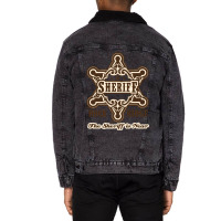 Hot Trend The Sheriff Of Rockridge Is Near! Unisex Sherpa-lined Denim Jacket | Artistshot