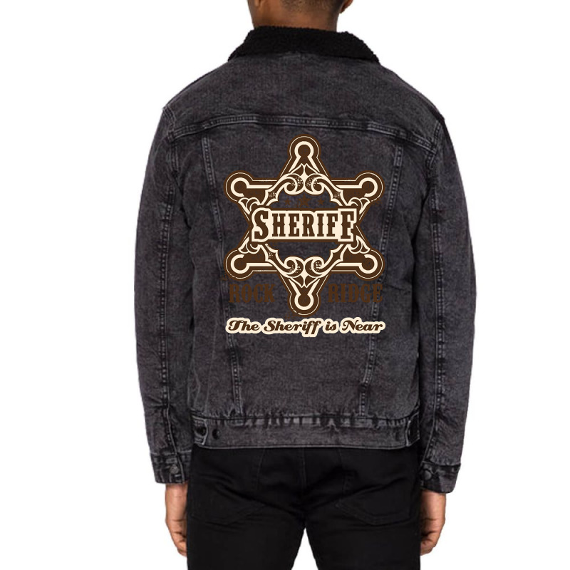 Hot Trend The Sheriff Of Rockridge Is Near! Unisex Sherpa-Lined Denim Jacket by Milne Charlton | Artistshot