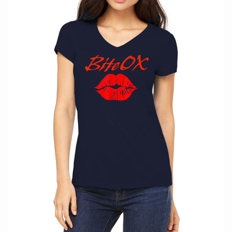 Lips Bitters Kissing Kisser T Shirt Women's V-Neck T-Shirt by dorman | Artistshot