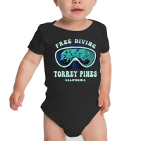 Free Diving, Torrey Pines California Underwater Divers Mask T Shirt Baby Bodysuit | Artistshot