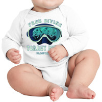 Free Diving, Torrey Pines California Underwater Divers Mask T Shirt Long Sleeve Baby Bodysuit | Artistshot