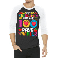 Funny 100 Days Of School And Still Poppin Kindergarten T Shirt 3/4 Sleeve Shirt | Artistshot