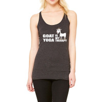 Funny Goat Yoga Is My Therapy   Funny Goat Yoga Lover Quote T Shirt Racerback Tank | Artistshot