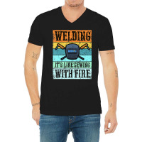 Trending Vintage Welder With Sayings Welding V-neck Tee | Artistshot