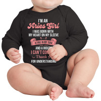 Hot Trend I'm An Aries Girl Aries Long Sleeve Baby Bodysuit | Artistshot