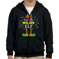 Trending I'm The Welder Elf Family Matching Group Christmas Costume Youth Zipper Hoodie | Artistshot