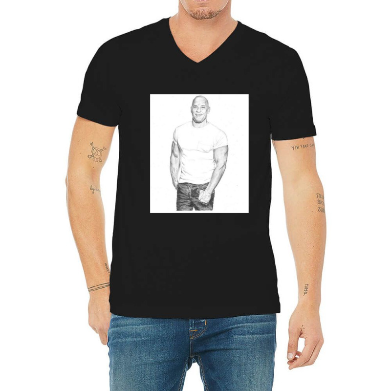 Dominic Pencil Art V-Neck Tee by KyungSavard | Artistshot