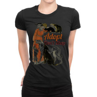 Hot Trend Don't Shop Adopt. Dog, Cat, Rescue Animal Rights Ladies Fitted T-shirt | Artistshot