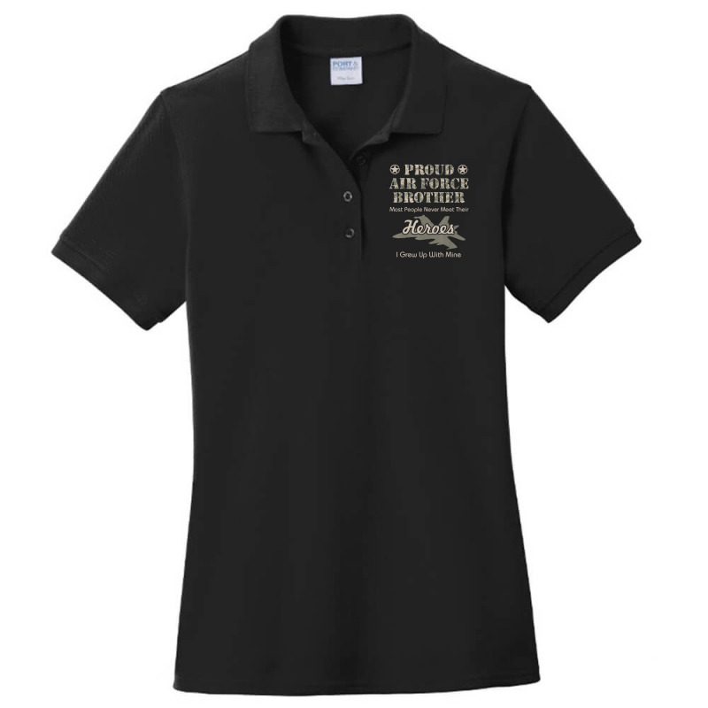 Trending Proud Air Force Brother Ladies Polo Shirt by quanghuydinh1 | Artistshot