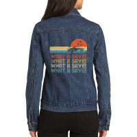 Limited Edition What A Save Vintage Retro Rocket Soccer Car Ladies Denim Jacket | Artistshot