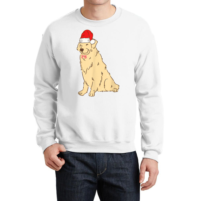 Santa Golden Retriever Winter Christmas Dog Mom Holiday T Shirt Crewneck Sweatshirt | Artistshot