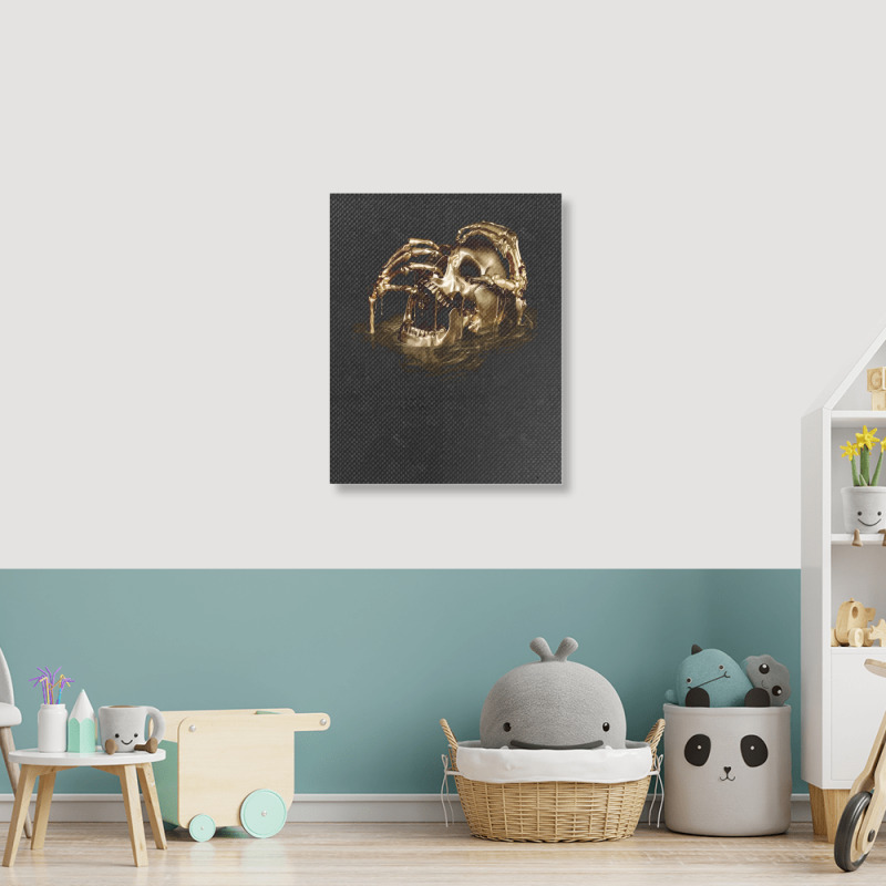 Black Sails Golden Skull Portrait Canvas Print | Artistshot