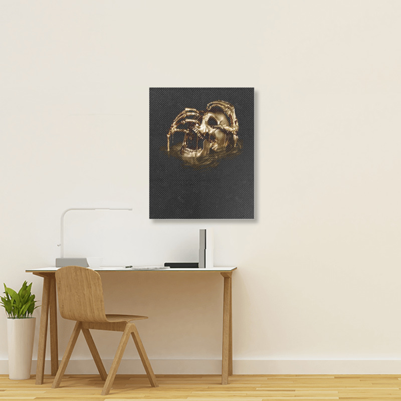 Black Sails Golden Skull Portrait Canvas Print | Artistshot