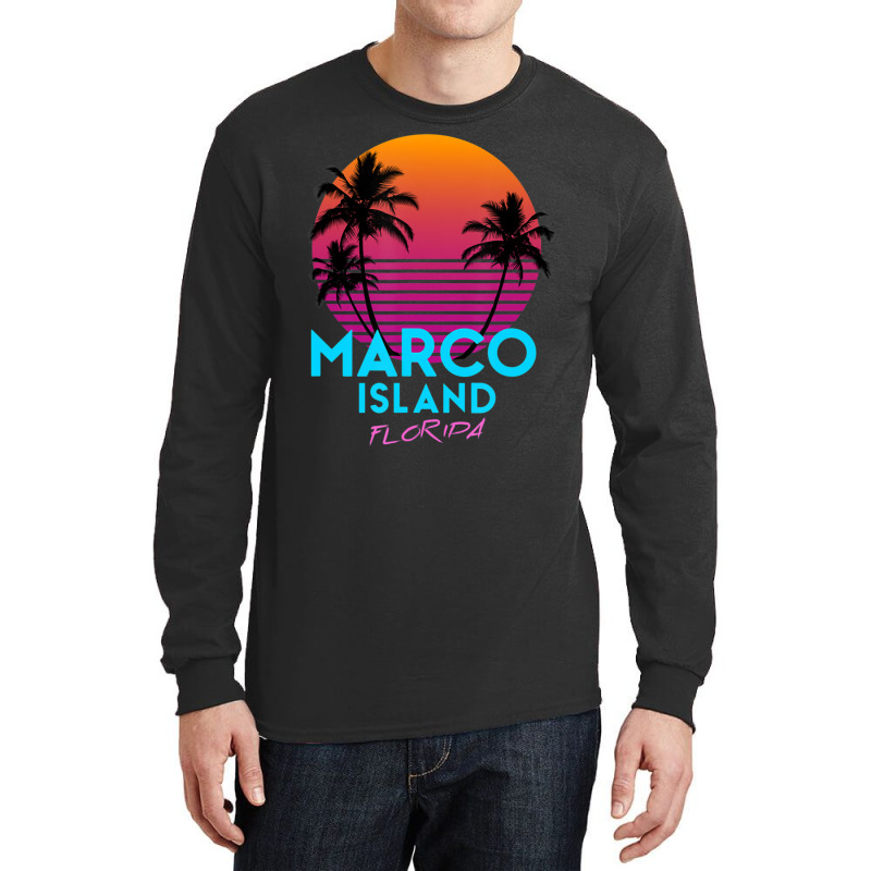 Hot Trend Marco Island Florida Retro 80s Long Sleeve Shirts by haodinhvan1 | Artistshot