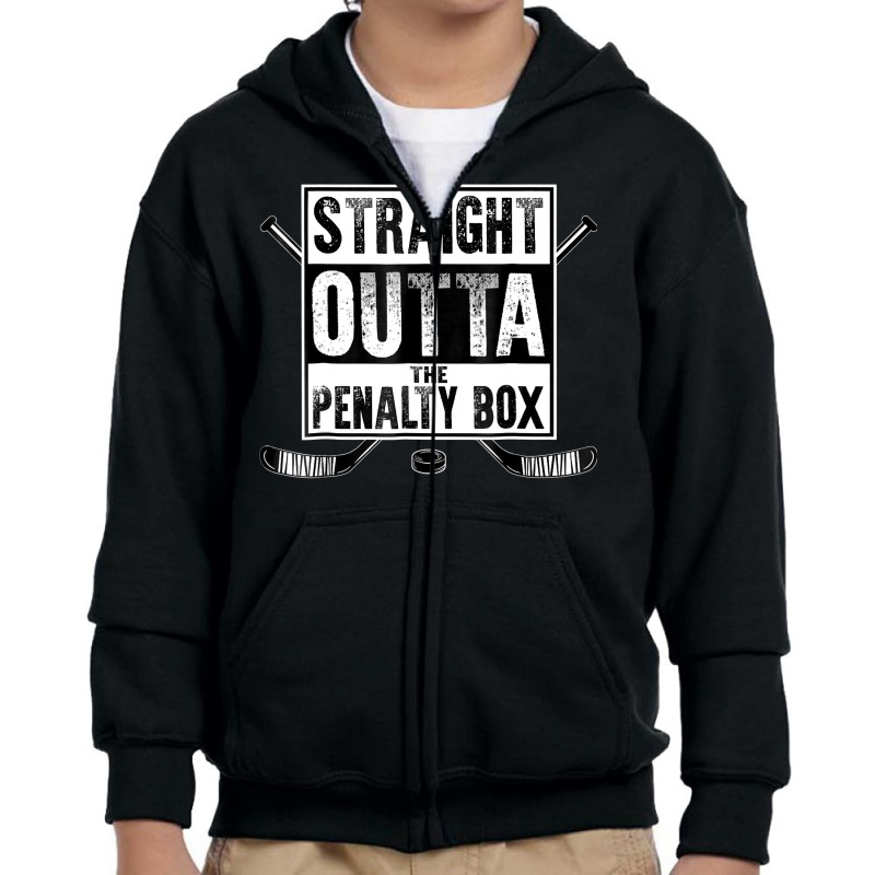 Ice Hockey Player Gift Straight Outta The Penalty Box Youth Zipper Hoodie | Artistshot