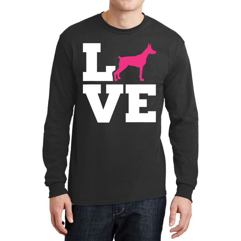 Doberman Love Long Sleeve Shirts | Artistshot