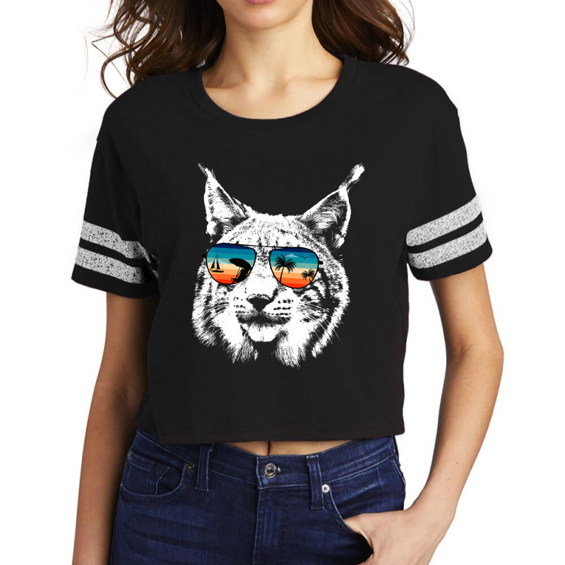 Trending Lynx S With Glasses Sunglasses Retro Style Scorecard Crop Tee by bummercaught | Artistshot