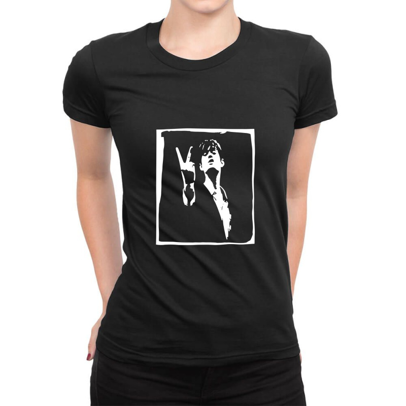 Jarvis Cocker Basic 1 Ladies Fitted T-Shirt by BeckyTeague | Artistshot