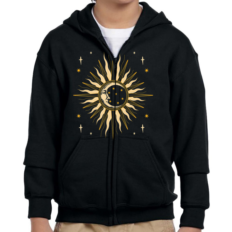 Hot Trend Moon Sun Celestial Body Astrology Space Science Astronomy Youth Zipper Hoodie | Artistshot