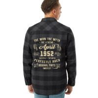 Trending Mens Man Myth Legend April 1952 70th Birthday Gift 70 Years O Flannel Shirt | Artistshot