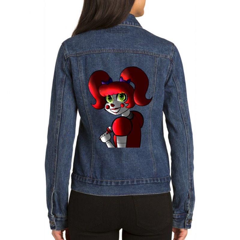 Five Nights At Freddy's Sister Location Ba Ladies Denim Jacket by CathyCooney | Artistshot