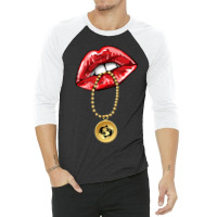 Trending Pisces Girl Juicy Lips Necklace Astrology Zodiac Sign 3/4 Sleeve Shirt | Artistshot