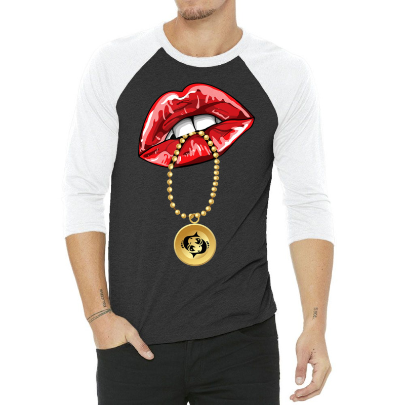 Trending Pisces Girl Juicy Lips Necklace Astrology Zodiac Sign 3/4 Sleeve Shirt | Artistshot