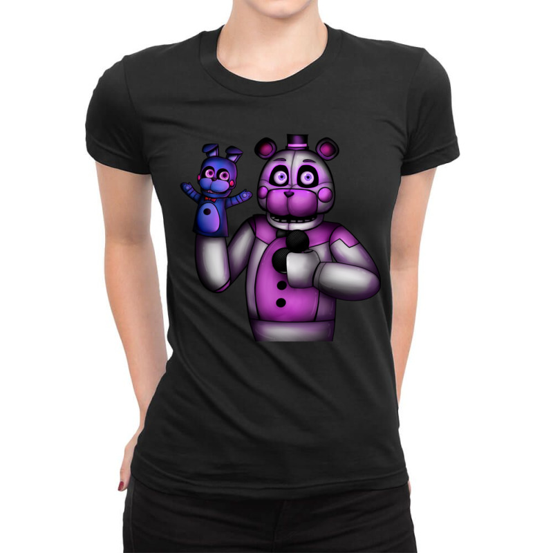 Five Nights At Freddy's Sister Location Funtime Freddy With Bon Bon Ladies Fitted T-Shirt by CathyCooney | Artistshot