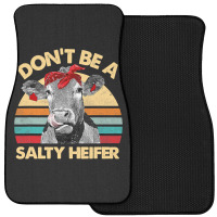 Funny Cow Bandana Dont Be A Salty Heifer Farmer Vintage Front Car Mat | Artistshot