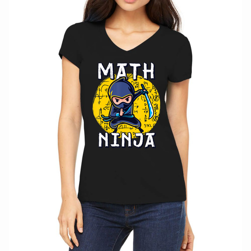 Limited Edition Math Ninja Ninja Women's V-Neck T-Shirt by Sizemore Adame | Artistshot