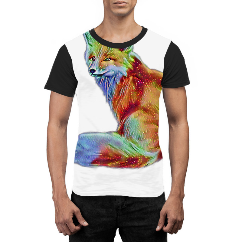 Fox Sly Animal Colorful Forest Animals Design Foxes T Shirt Graphic T-shirt by mehen | Artistshot