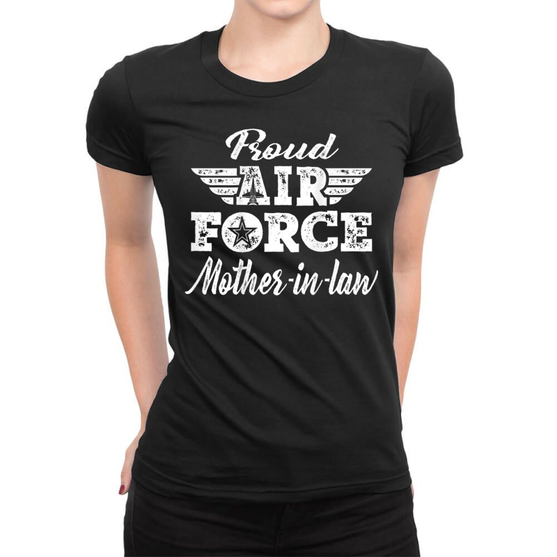 Hot Trend Proud Air Force Mother-in-law Pride Military Family Mom Ladies Fitted T-Shirt by quanghuydinh1 | Artistshot