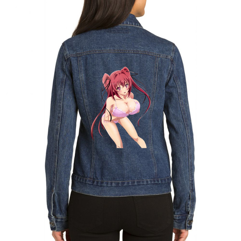 Mio Naruse Lingerie Sexy Hentaii Anime Ladies Denim Jacket by BarbaraJones | Artistshot