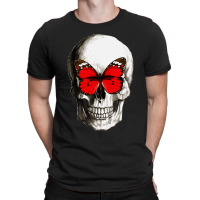 Butterfly On Human Skull T-shirt | Artistshot