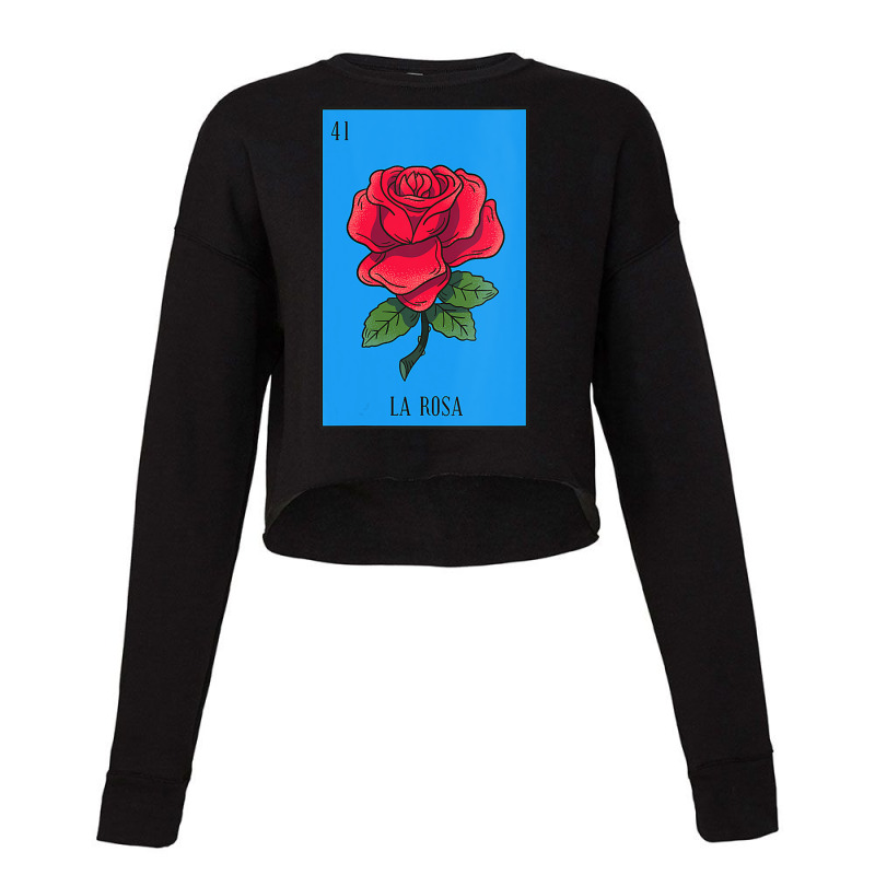 Womens Mexican Lottery La Rosa Rose Game Of Mexico Latino Design Vneck Cropped Sweater by HayleyArtist | Artistshot