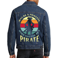 Womens Pirate Freebooter Saying For A Lover Of A Caribbean Pirate Men Denim Jacket | Artistshot