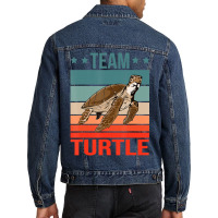 Trending Team Turtle Quote Sea Turtle Turtle Men Denim Jacket | Artistshot