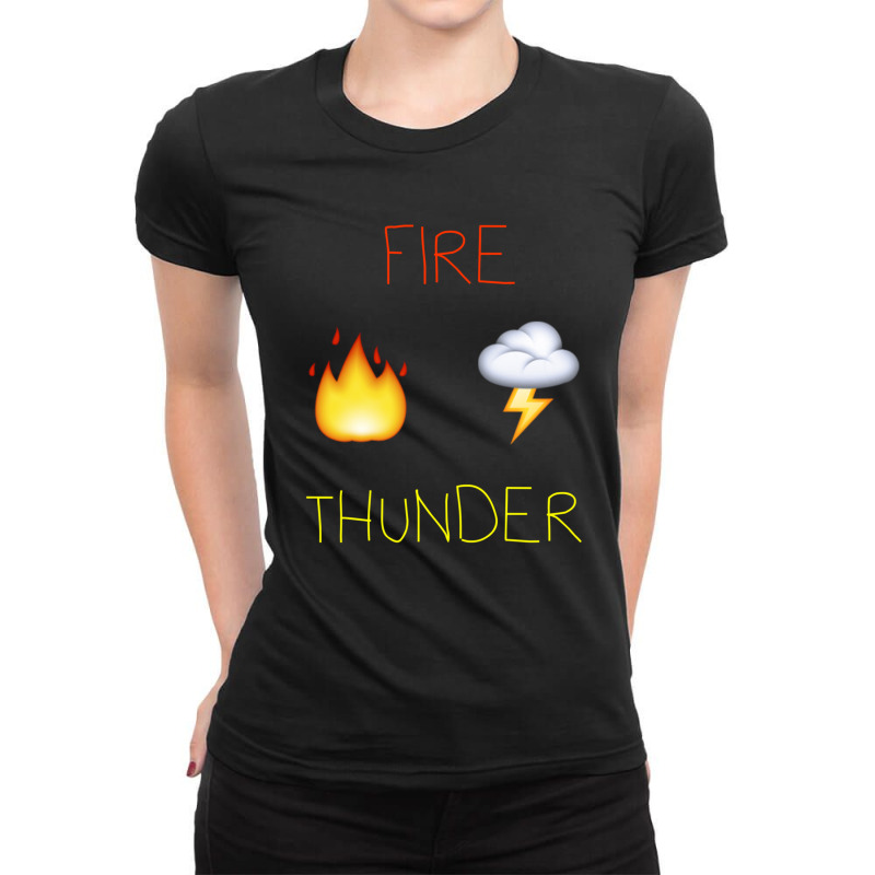 Fire Thunder Ladies Fitted T-Shirt by LakeshaHughlett | Artistshot