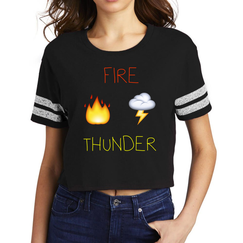 Fire Thunder Scorecard Crop Tee by LakeshaHughlett | Artistshot