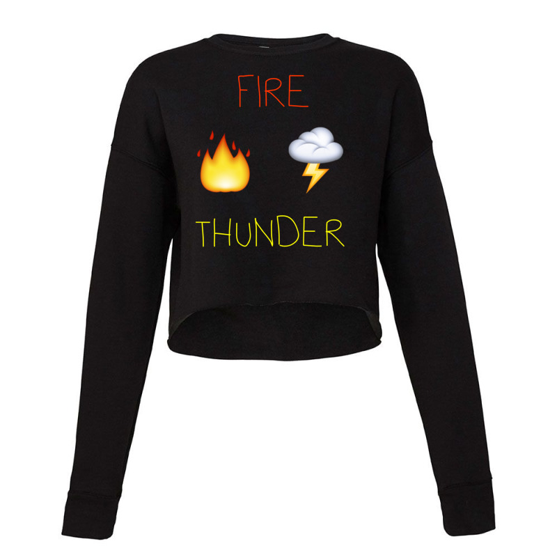 Fire Thunder Cropped Sweater by LakeshaHughlett | Artistshot