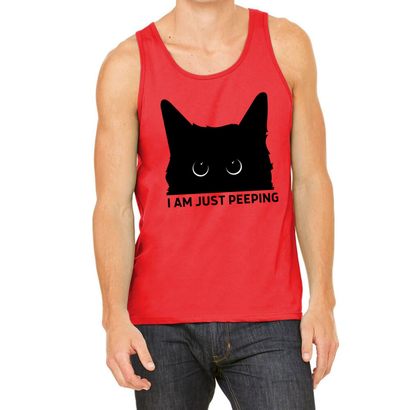 Funny Cat Just Peeping Tank Top | Artistshot