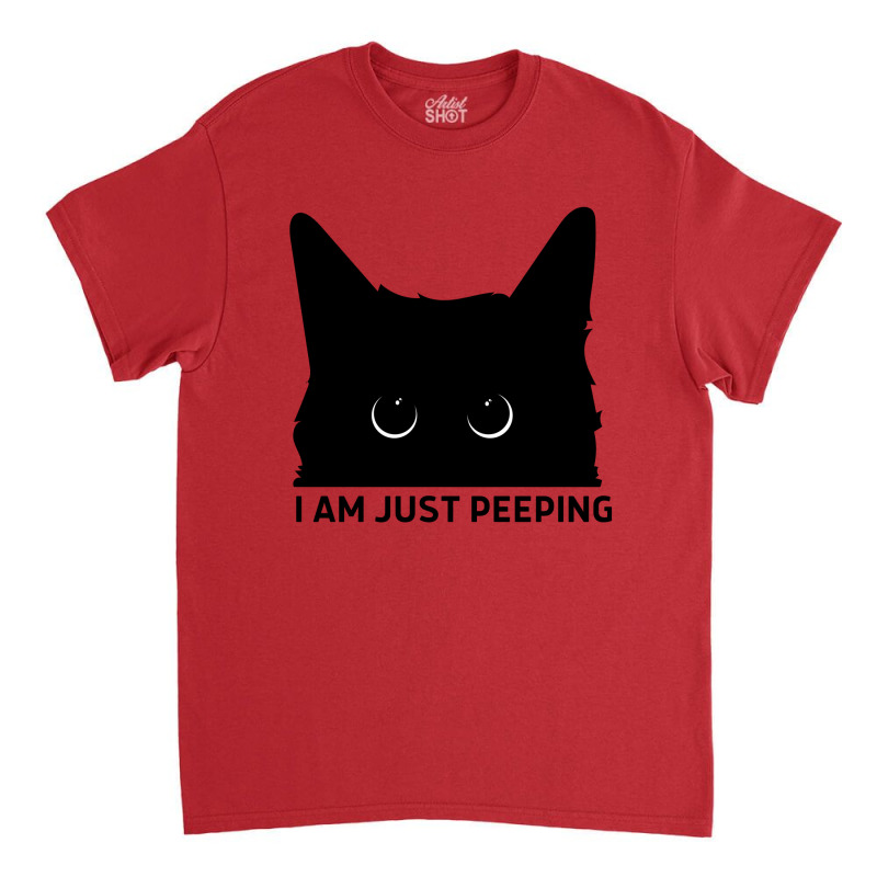 Funny Cat Just Peeping Classic T-shirt | Artistshot