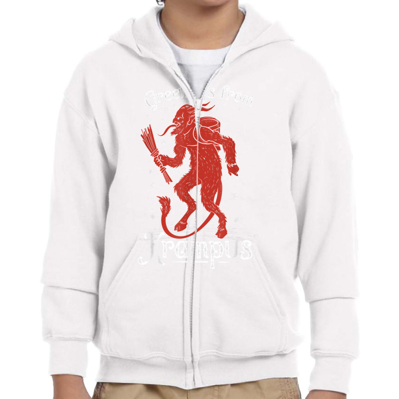 Greetings From Krampus, Fun Pre Germanic Paganism T Shirt Youth Zipper Hoodie by mehen | Artistshot